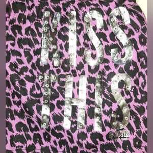 Vs pink sleep shorts small oversized nwt Kiss This